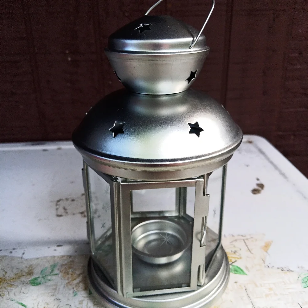 IKEA lantern silver